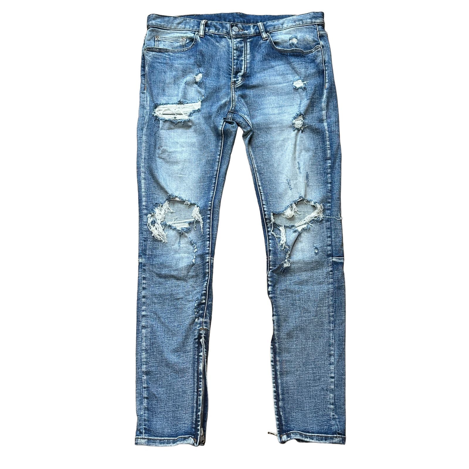 mnml CRUSH SLIM TAPERED DENIM BLUE SIZE36 メンズ3XL ミニマル クラッシュ スリムテーパードデニム ブルー