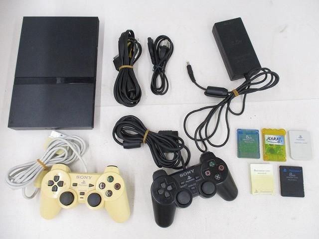 中古品 ゲーム プレイステーション2 PS2 本体 SCPH-70000 ブラック 動作品 本体のみ 周辺機器・メモリーカード付き