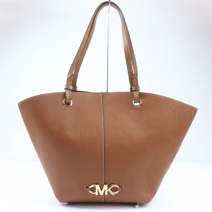 マイケルコース イジー IZZY ファン トートバッグ 本革 レザー 肩掛け 鞄 ブランド レディース ブラウン Michael Kors 【中古】