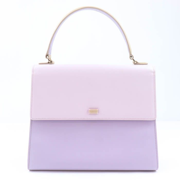 アニエスベー LILI リリィ ショルダーバッグ ハンドバッグ 2way レザー スクエア 鞄 ブランド レディース パープル agnes b. 【中古】 7,020円