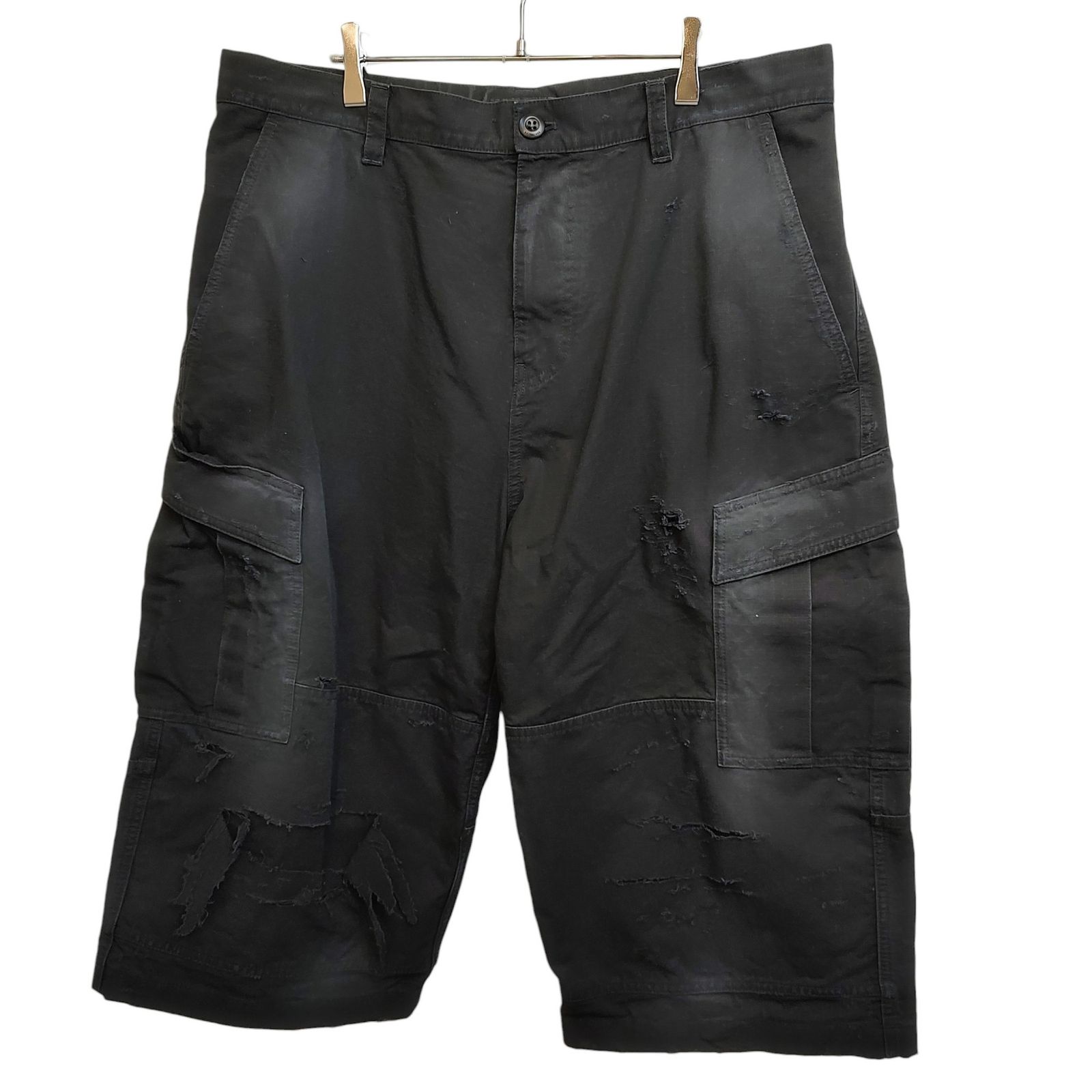 BALENCIAGA バレンシアガ 26SS CROPPED CARGO PANTS クロップド カーゴ パンツ 864354 TQP13 48 ブラック メンズ
