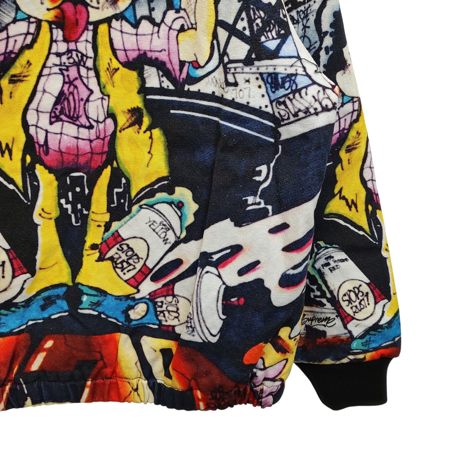 シュプリーム  18SS  The Yard Hooded Work Jacket Lee Quinonesグラフィック総柄ワークブルゾン メンズ M Supreme シュプリーム x Lee Quinones リーキュノネス 18SS The Yard