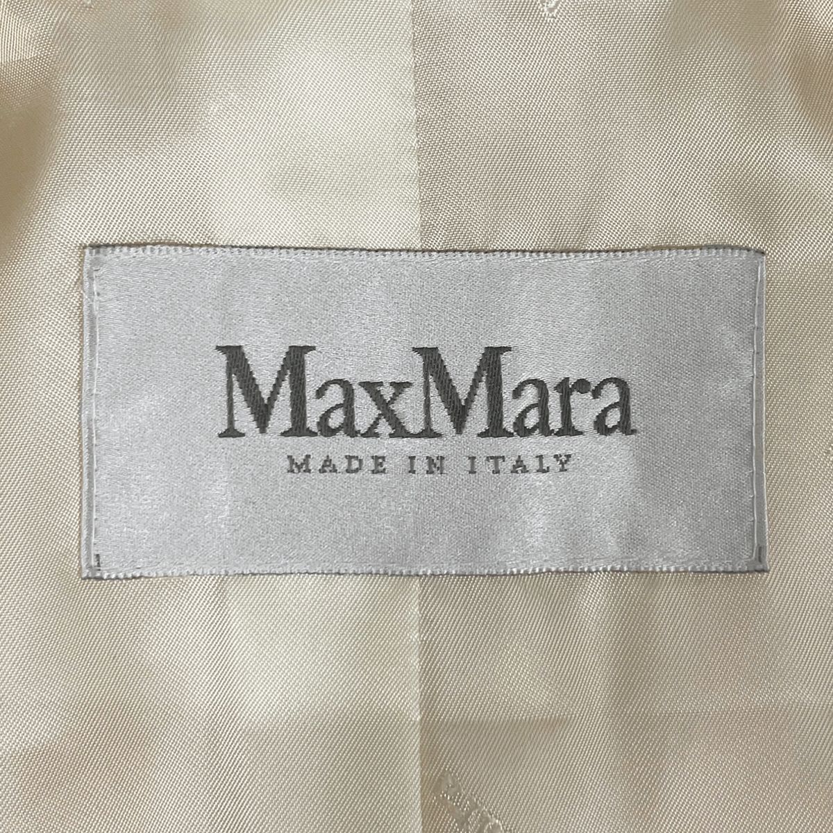 マックスマーラ MAX MARA チェスターコート アウター ロング ウール カシミヤ オフホワイト レディース 【中古】