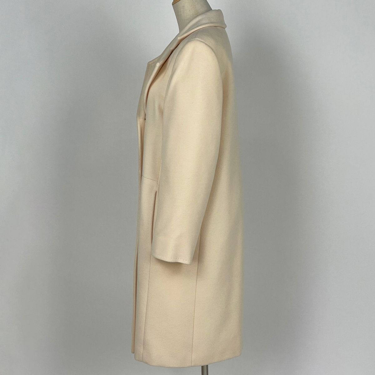 マックスマーラ MAX MARA チェスターコート アウター ロング ウール カシミヤ オフホワイト レディース 【中古】
