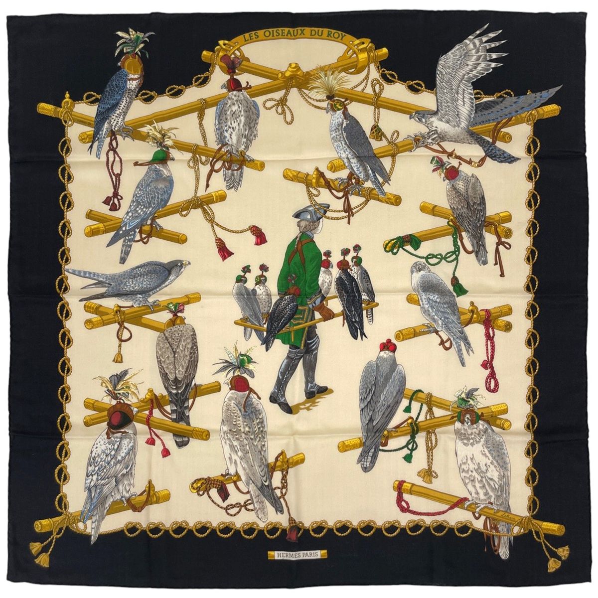 エルメス HERMES カレ90 LES OISEAUX DU ROY スカーフ 王の鳥たち
