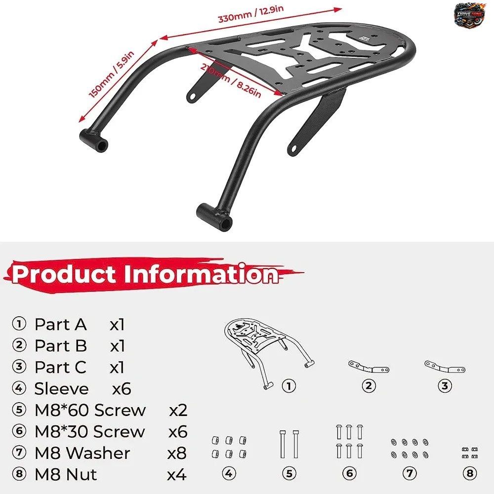 ヤマハ XT250 2008-2023 用リアラック ラゲッジラック キャリア リアテールストレージ カーゴ エンデューロ ラゲッジ オートバイアクセサリ ヤマハ XT250 2008-2023 用リアラック ラゲッジラック キャリア リアテールストレージ カーゴ エンデューロ ラゲッジ オートバイアクセサリ