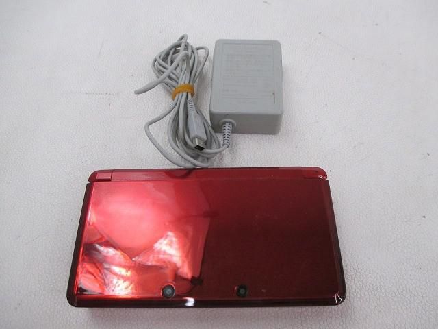 中古品 ゲーム ニンテンドー3DS 本体 CTR-001 フレアレッド 動作品 本体のみ 充電器付き