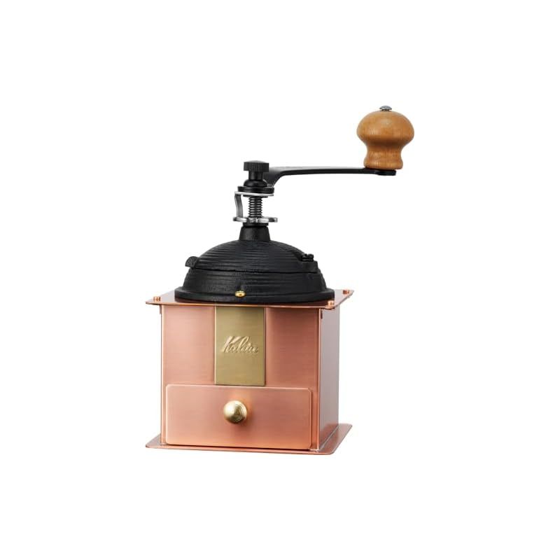 カリタ Kalita コーヒーミル 銅製 手挽き 手動 Cu-1#42084 アンティーク コーヒーグラインダー フタ付き 0