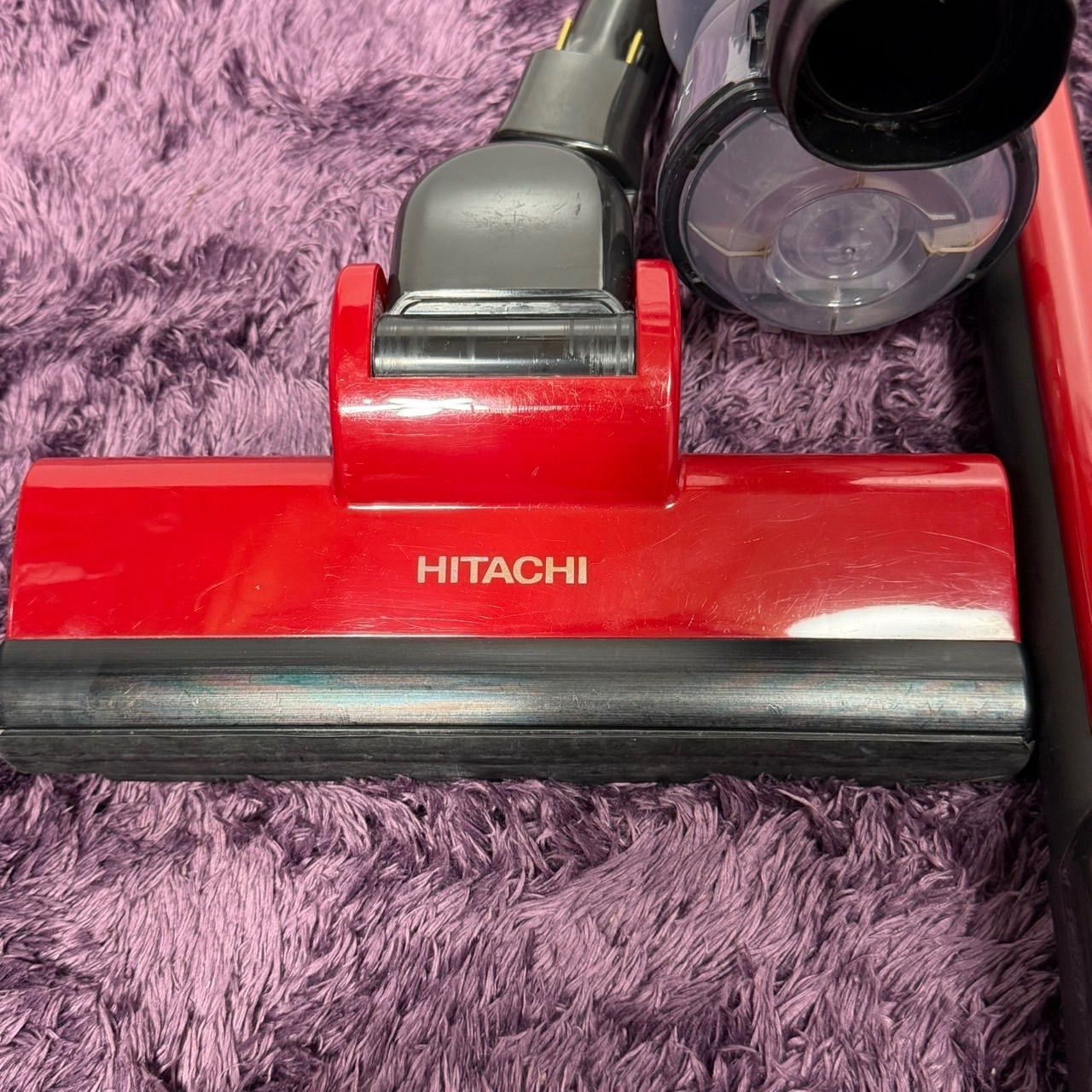 ☆動作品 送料無料 HITACHI 日立 PV-BL10G R レッド 赤 ラクかるスティック 軽量 サイクロン式 スティッククリーナー 掃除機 充電式