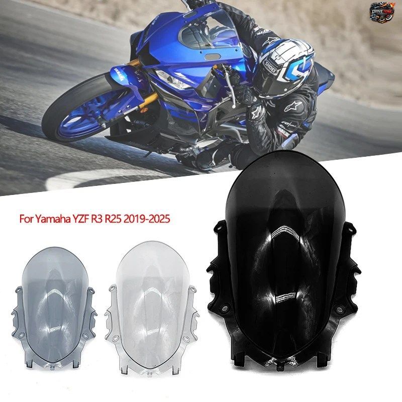 ヤマハ YZF-R3 2019 - 2024 2025 YZF-R25 R3 R25 用モーターサイクル スポーツ レーシング ダブル バブル ウインドシールド ウインドスクリ 8,649円