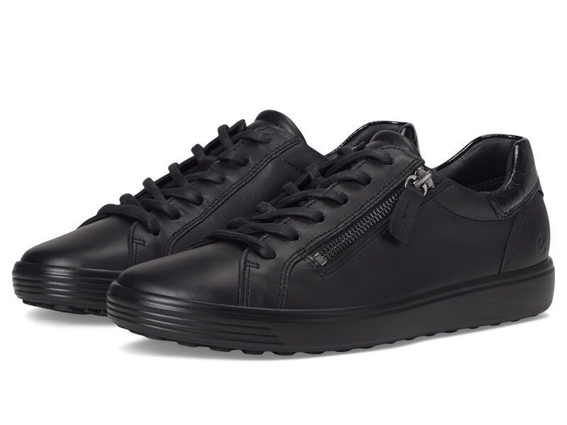 エコー レディース シューズ スニーカー レース ECCO Soft 7 Side Zip Lace Sneakers Black ブラック
