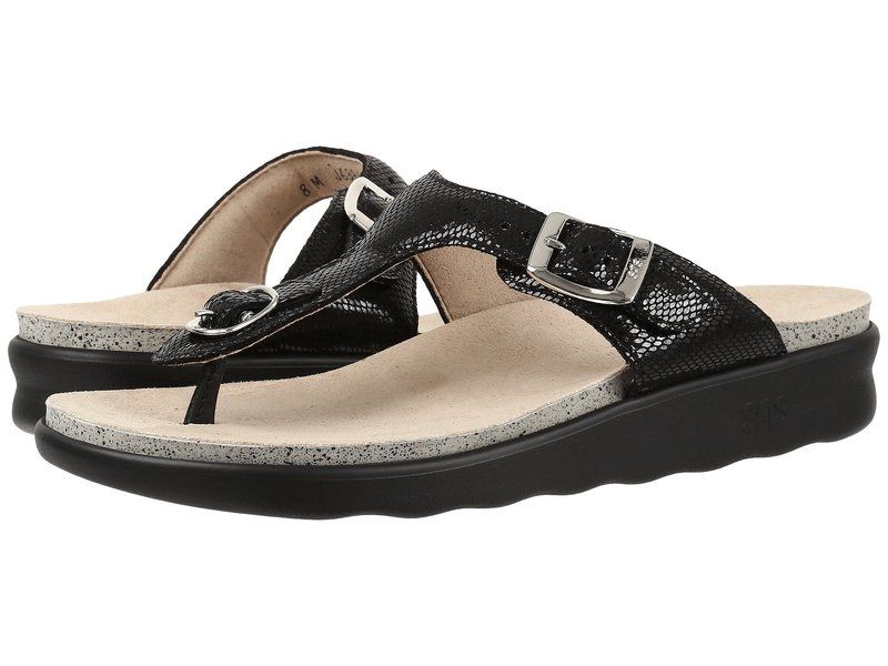サス レディース シューズ サンダル SAS Sanibel Black Snake ブラック