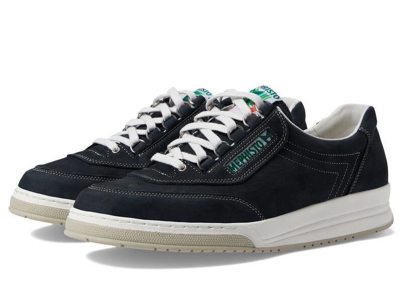メフィスト メンズ シューズ スニーカー Mephisto Match Deep Blue Nubuc ブルー
