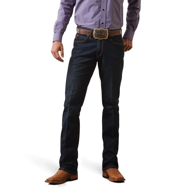 アリアト メンズ ボトムス デニムパンツ ブーツカット ブーツ ジーンズ Ariat M4 Relaxed Hansen Bootcut Jeans Blackstone