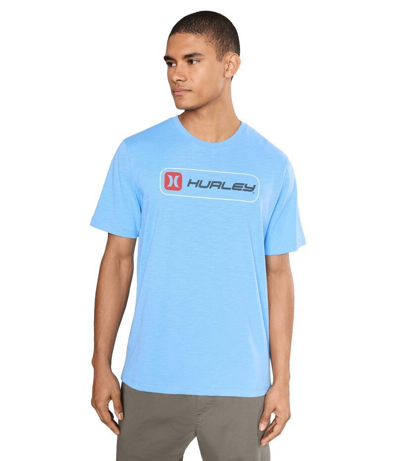 ハーレー メンズ トップス シャツ Hurley Inlined Slub Short Sleeve Blue ブルー