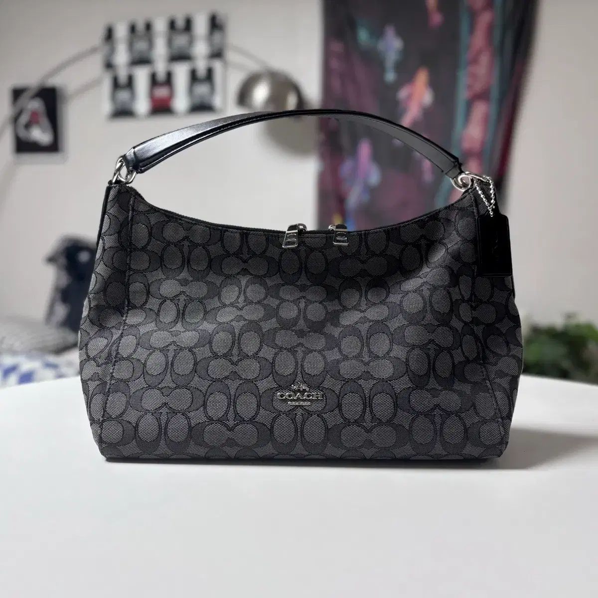 COACH コーチ シグネチャー ジャカード ショルダーバッグ トートバッグ