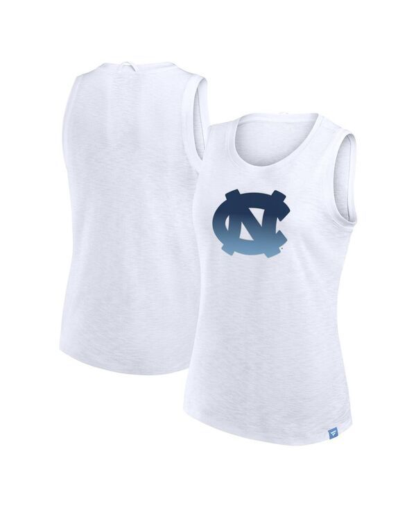 ファナティクス レディース トップス タンクトップ ヒール Fanatics Womens White North Carolina Tar Heels Activate Slub Tank Top