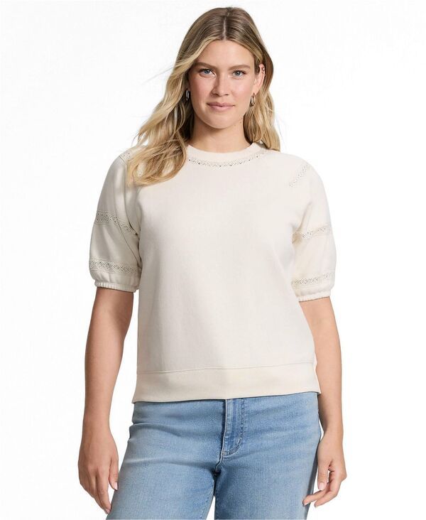ランズエンド レディース アウター パーカー・スウェット シャツ レース Lands End Womenseriousweats Puff Lace Sleeve Sweatshirt Ivory ア 16,906円