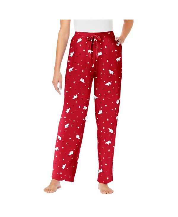 ドリームスアンドコー レディース アンダーウェア ナイトウェア プラスサイズ ニット Dreams Co Plusize Dreams and Co Knit Sleepant Classic red 11,385円