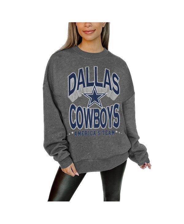 ゲームデイ・クチュール レディース アウター パーカー・スウェット ドロップショルダー シャツ フリース Gameday Couture Womens Charcoal Dallas Cowboys