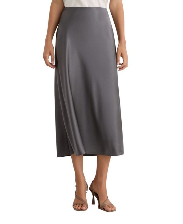 レイス レディース ボトムスカート シルク REISS Womensofia Silk Slip Skirts Dark Gray グレー 57,480円