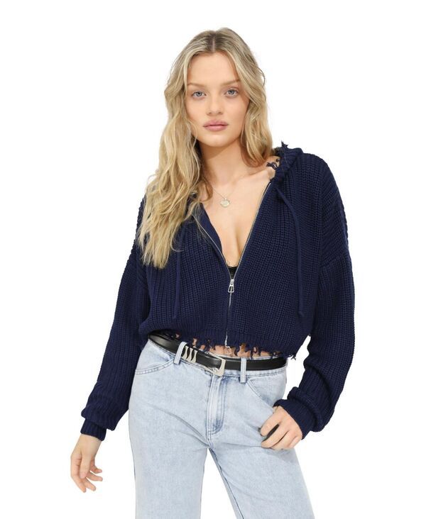 ベルアンドブルーム レディース アウター ニット・セーター カーディガン フリンジ Belle Bloom Womens Another Love Fringe Knit Zip Cardiga na 21,226円