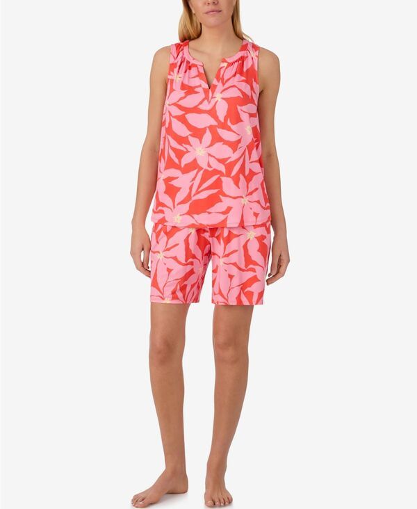エレントレイシー レディース アンダーウェア ナイトウェア ショートパンツ ノースリーブ Ellen Tracy Womensleeveless Top Bermuda Pajama Shorts 2