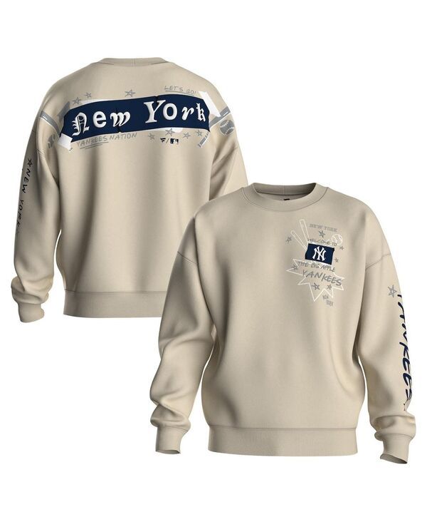 ファナティクス レディース アウター パーカー・スウェット シャツ フリース Fanatics Womens Beige New York Yankees Graffiti Fleece Sweats