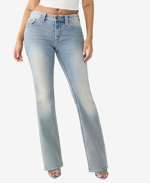 トゥルーレリジョン レディース シューズ ブーツ・レインブーツカット ジーンズ True Religion Womens Becca Bootcutiger Super T Jeans Faded H