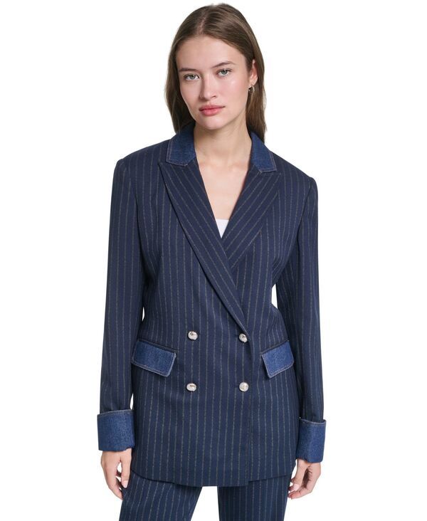 カール ラガーフェルド レディース アウター ジャケット・ブルゾン ブレザー KARLAGERFELD PARIS Womens ButtonFront Colla red Blazer Navygo 41,470円