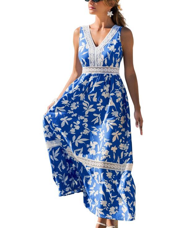 カップシー レディース トップス ワンピース Vネック Cupshe Womens VNeck PullOn Unlined Beach Dress Blue ブルー 14,746円