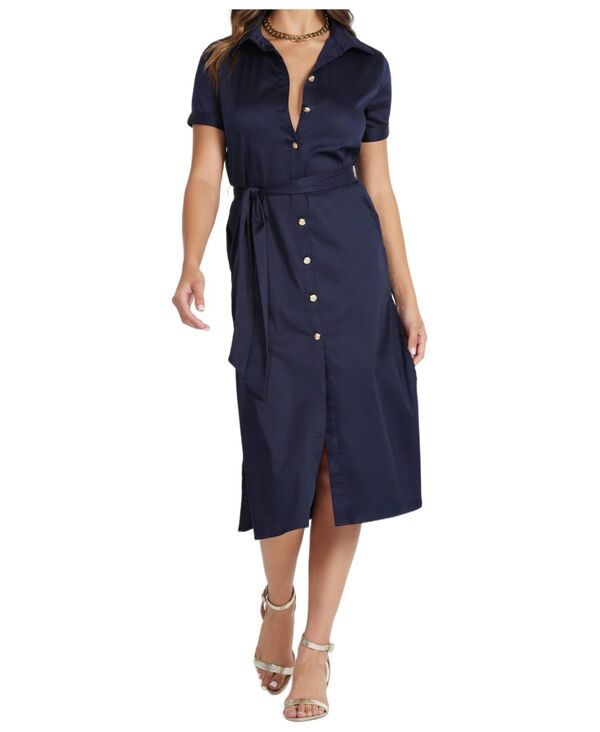 ビショップアンドヤング レディース トップス シャツ Womens Bishop Young Lauren Button Front Shirt Dress Indigo インディゴ