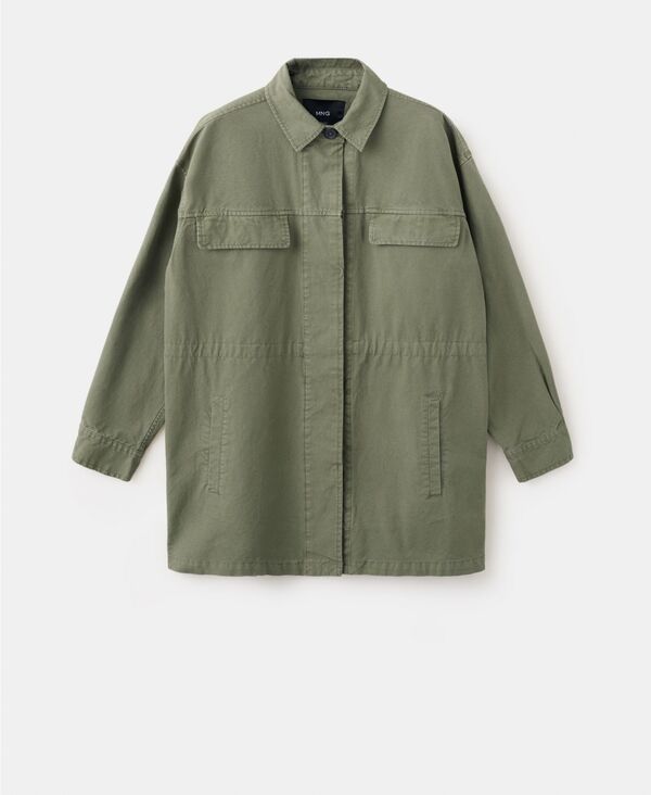 マンゴ レディース アウター ジャケット・ブルゾン パーカー デニム MANGO Womens Oversizedenim Parka Khaki カーキ