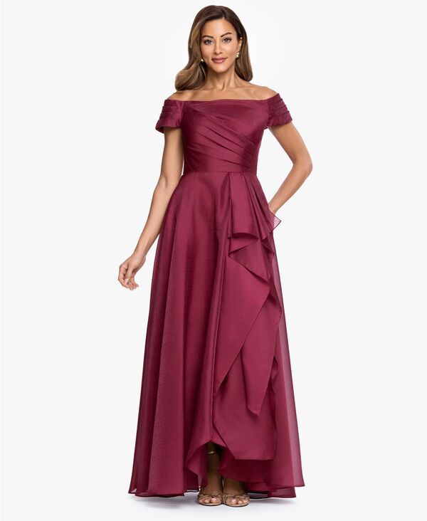 エスケープ レディース トップス ワンピース フラワー柄 刺繍 フラワー XSCAPE Womens Embroide red Floral OffTheShoulder Ball Gown Wine 48,480円