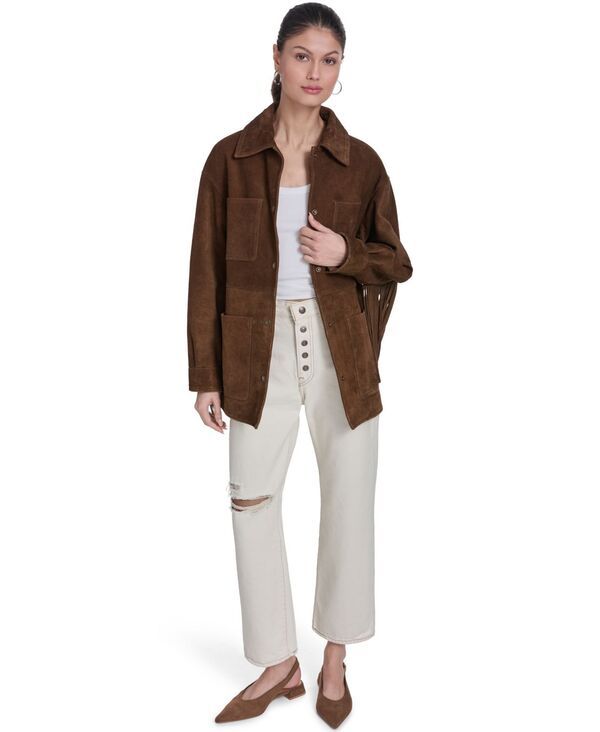 リーバイス レディース アウター ジャケット・ブルゾン スエード コート Levis Womens Real Suede 4Pocket Chore Coat Maple