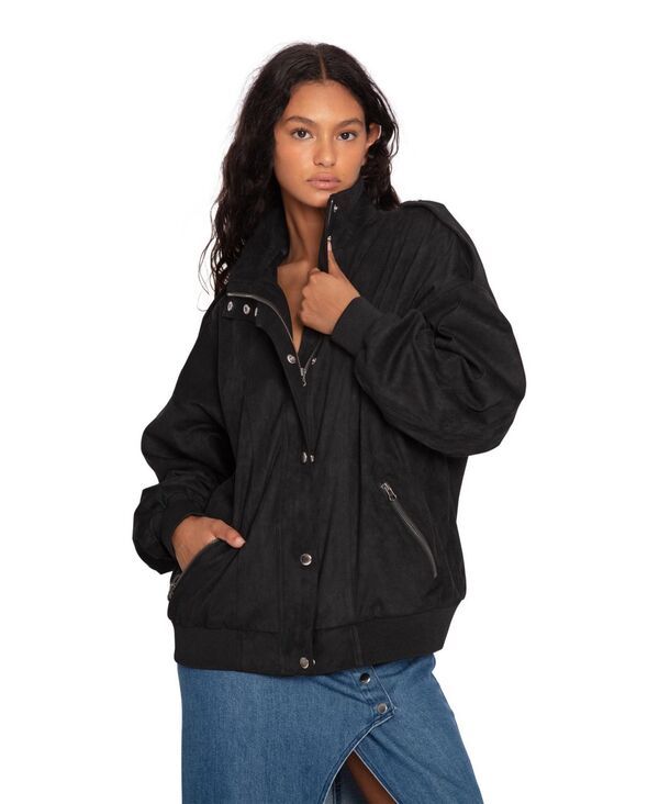 ベルアンドブルーム レディース アウター ジャケット・ブルゾン スエード Belle Bloom Womens Most Wanted Suede Bomber Jacket Black ブラック
