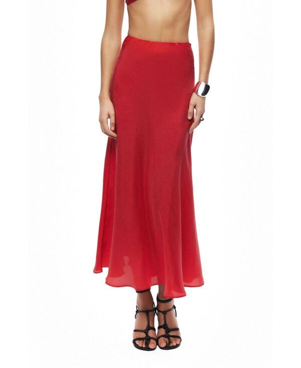 ノクチューン レディース ボトムスカート プリーツ ミディ NOCTURNE Womens Pleated Midi Skirt Red レッド
