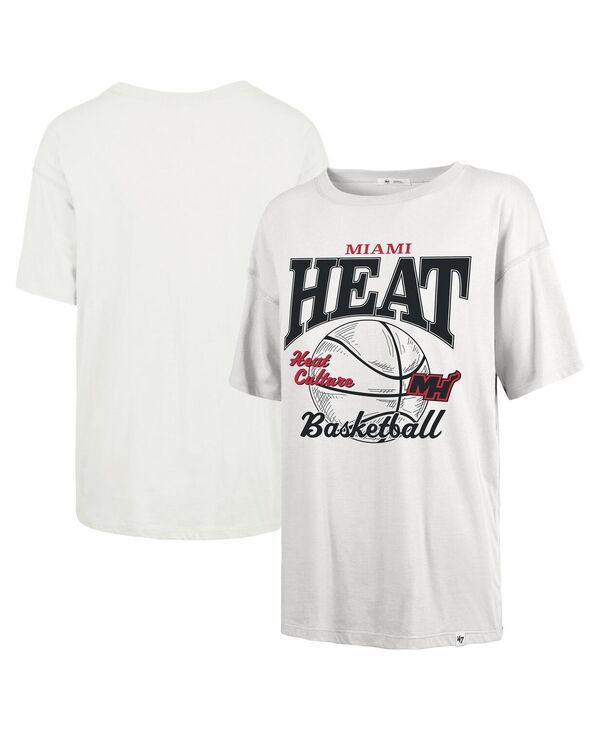 47 ブランド レディース トップス Tシャツ ダウン 47 Brand 47 Brand Womens White Miami Heat City Edition Down Court Sadie 9,086円