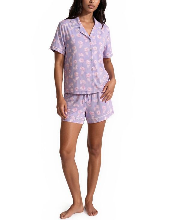 ベラブラッドリー レディース アンダーウェア ナイトウェア パンツ ショートパンツ Vera Bradley Womens Mix Match NotchNeck Top with Pajama Sh 9,436円