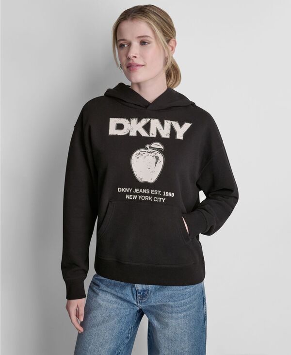ダナキャランニューヨーク レディース アウター パーカー・スウェット シャツ ロゴ 長袖 DKNY Jeans Womens LongSleeve DKNY Big Apple Rhinestone 12,905円
