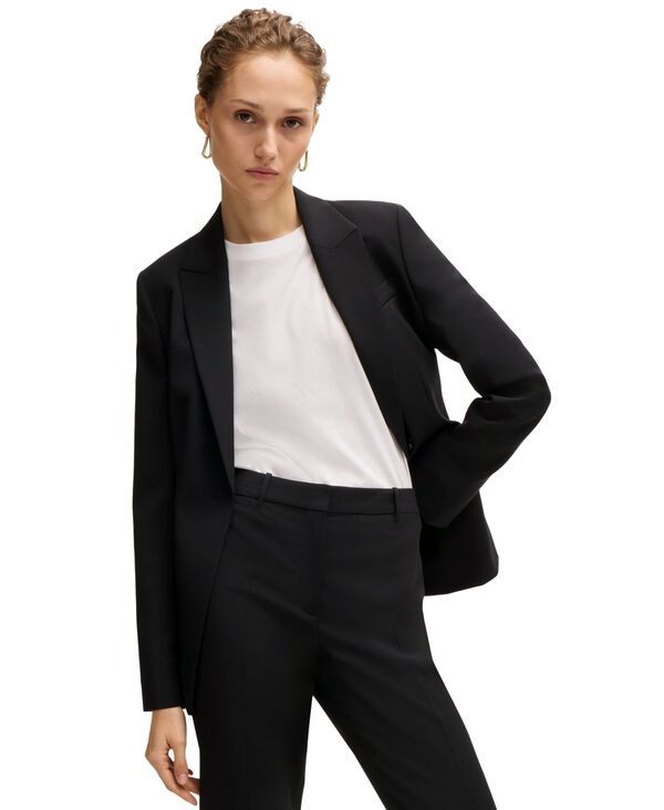 ヒューゴボス レディース アウター ジャケット・ブルゾン ブレザー Hugo Boss by Womens RegularFit Blazer Black ブラック