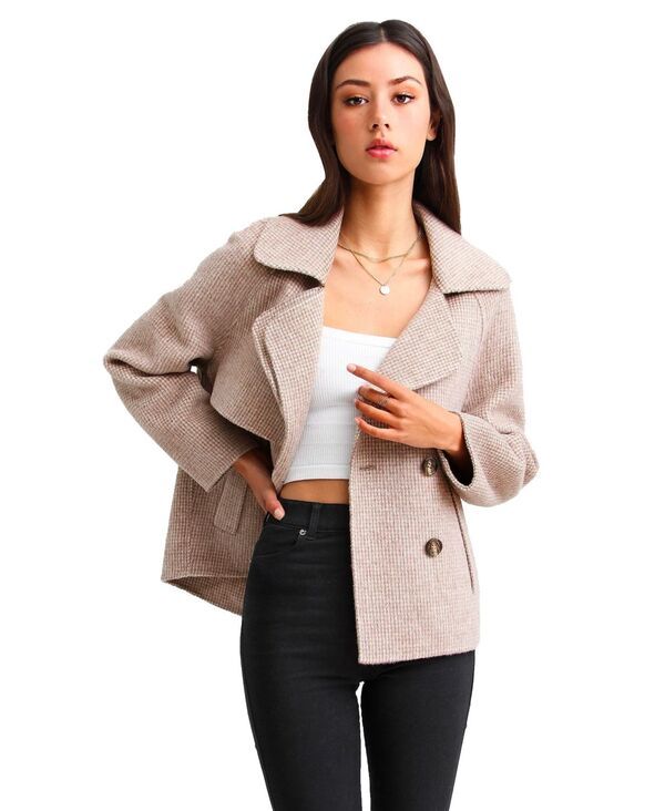 ベルアンドブルーム レディース アウター ジャケット・ブルゾン ウール コート Belle Bloom Womens Im Yours Wool Blend Peacoat Beige ベージュ
