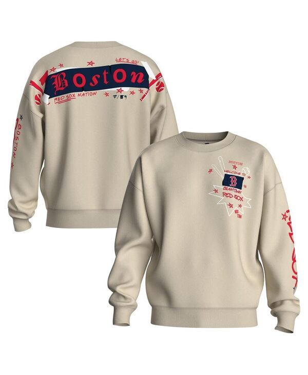 ファナティクス レディース アウター パーカー・スウェット シャツ フリース Fanatics Womens Beige Boston Red Sox Graffiti Fleece Sweatshi