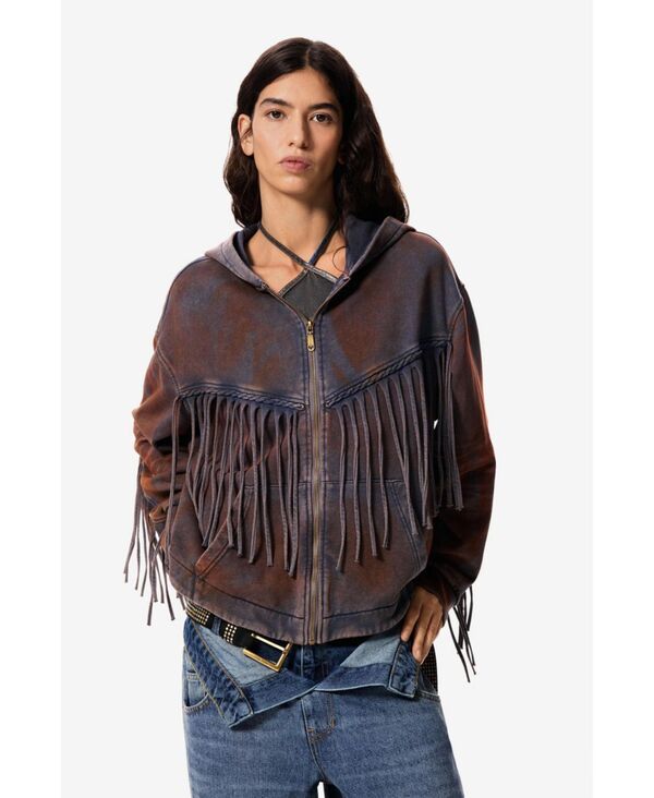 デジグアル レディース アウター パーカー・スウェット シャツ Desigual Womens Oversized Sweatshirt Masha Popova Navy blue ネイビー