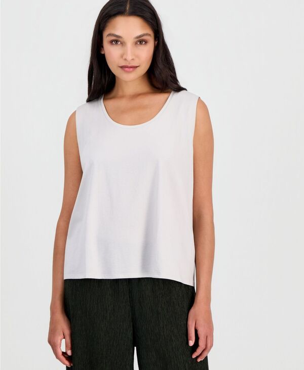 エイリーンフィッシャー レディース トップス タンクトップ Eileen Fisher WomenscoopNeck Tank Top Chalk チョーク