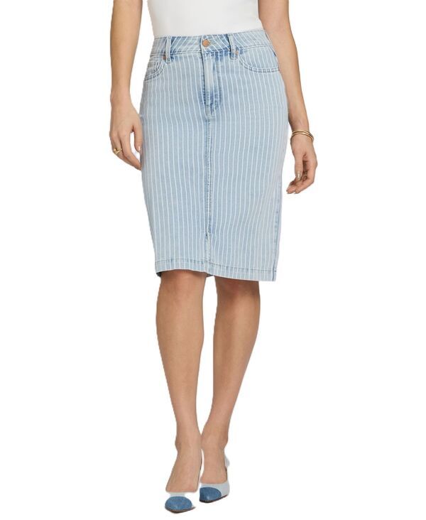 エヌワイディージェイ レディース ボトムスカート デニム NYDJ Womens HighRise Denim Skirt Azure Stripe ストライプその他