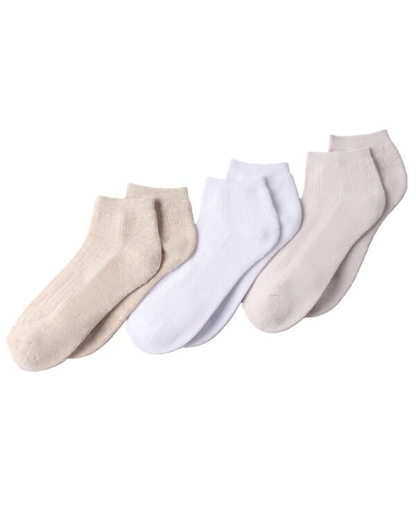 ランズエンド レディース アンダーウェア 靴下 Lands End Womens 3Pack Soft Viscose Half Cushion Quarter Socks Oatmealwhiteb 7,110円