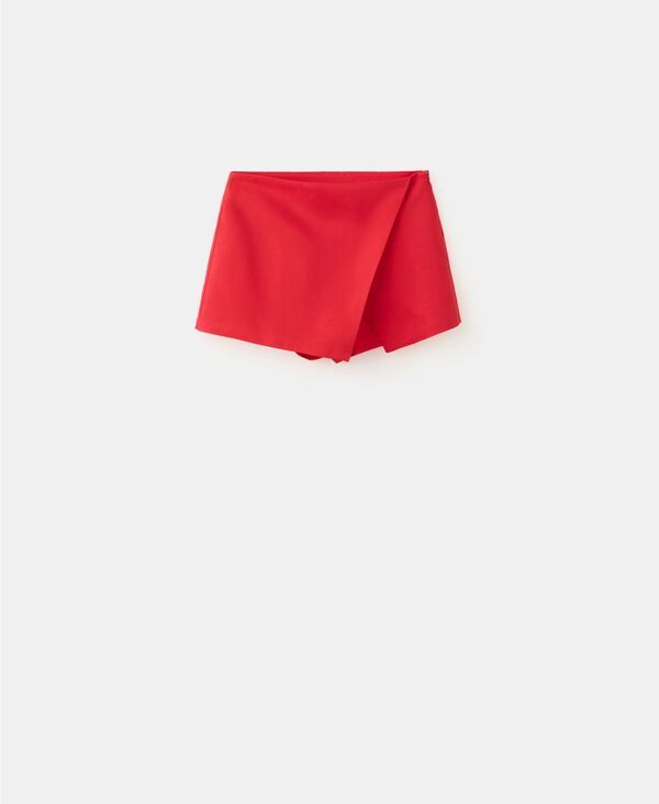マンゴ レディース ボトムスカート リネン MANGO Womens Linen And Lyocell Blend Skort Red レッド