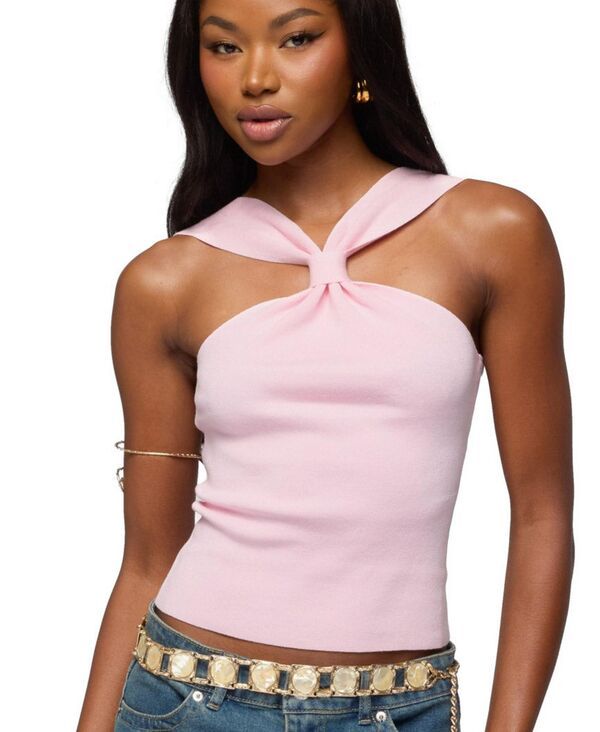 アディクテッド レディース アウター ニット・セーター Edikted Womens Kerren Knotted Knitop Lightpink ピンク