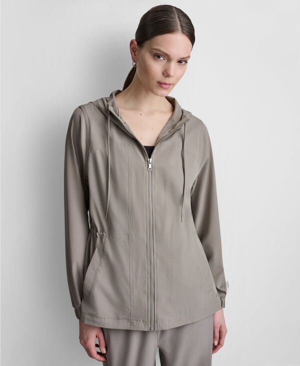 ダナ キャラン ニューヨーク レディース アウター ジャケット・ブルゾン DKNY Sport Womens Hooded Anorak Jacket Mushroom